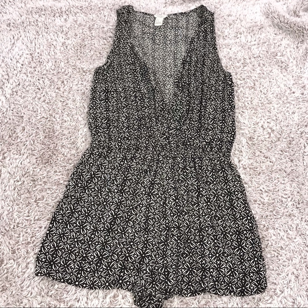 Black and Beige Romper